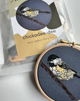 Chickadee-dee Bird - Embroidery Hoop Kit, Nest Embirdery