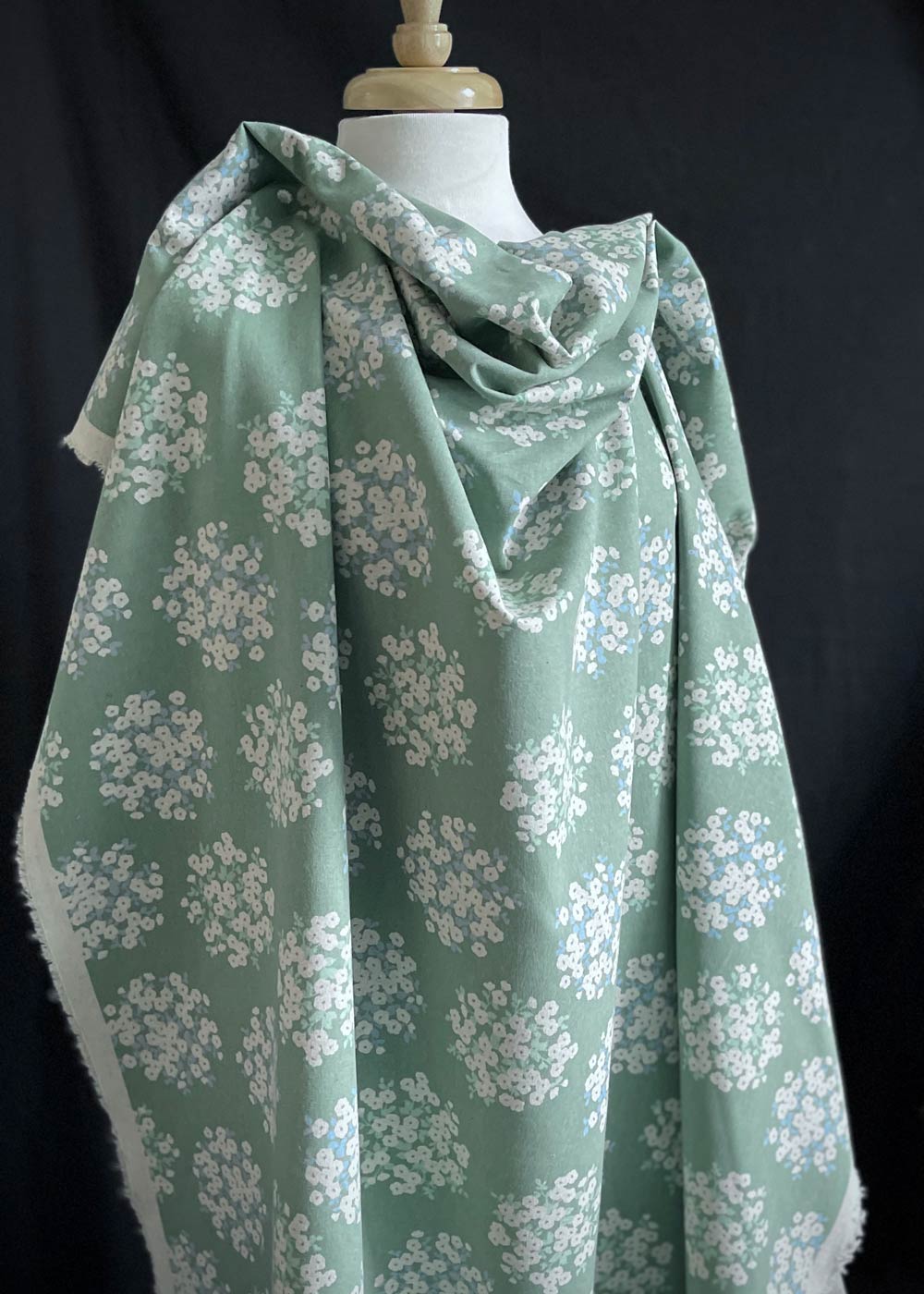 Floral Burst, Mauve. Linen Cotton Canvas