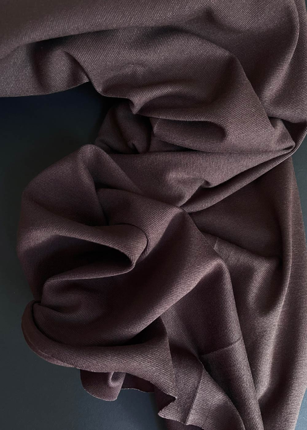 Go To Organics Cotton Ribbing, Chocolate Brown Miss Maude