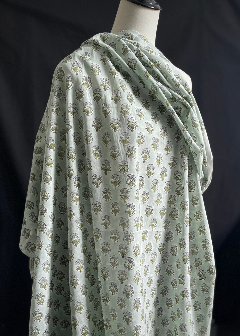 Hand Printed Cotton - Pansy