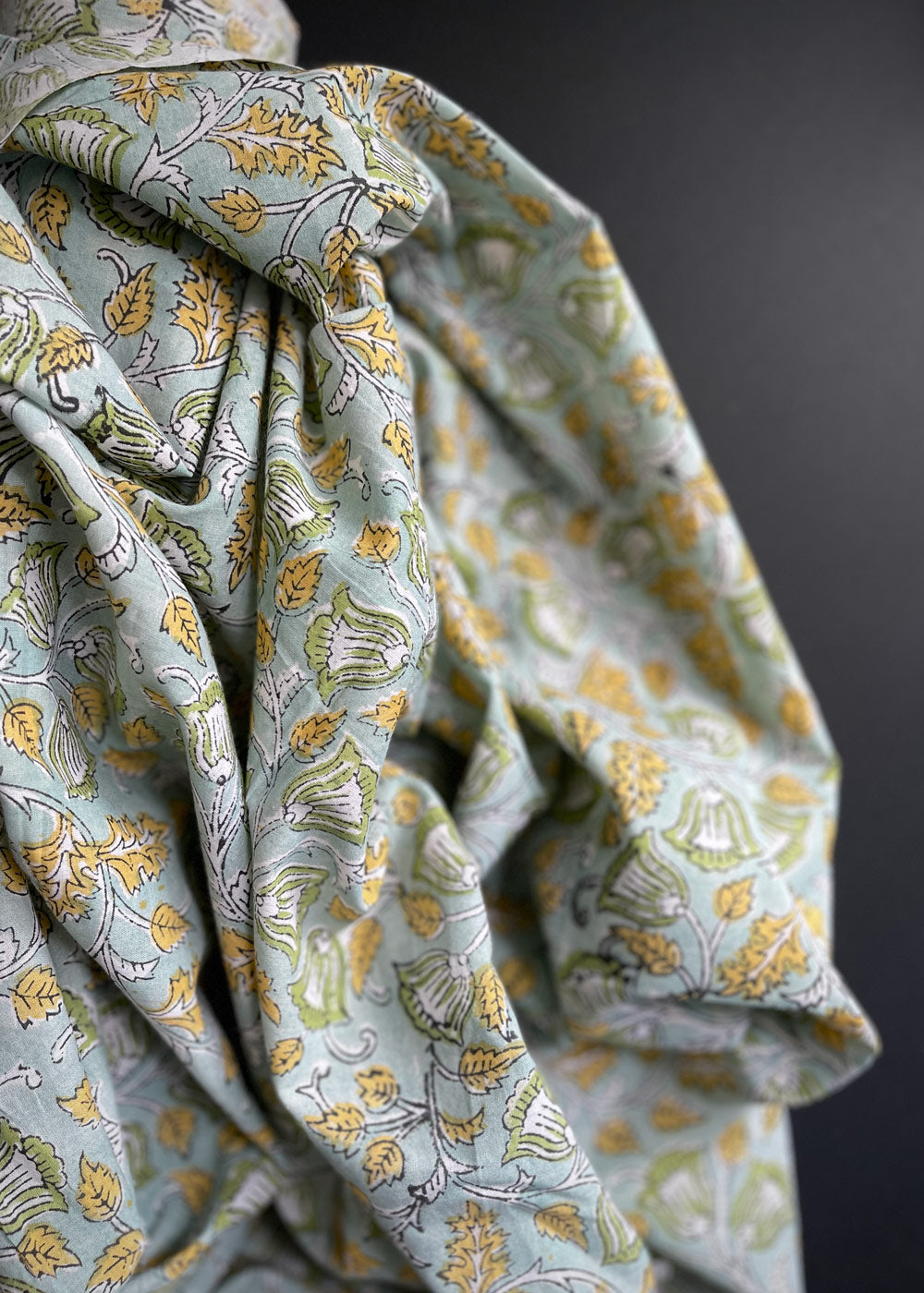 Hand Printed Cotton - Belle Fleur