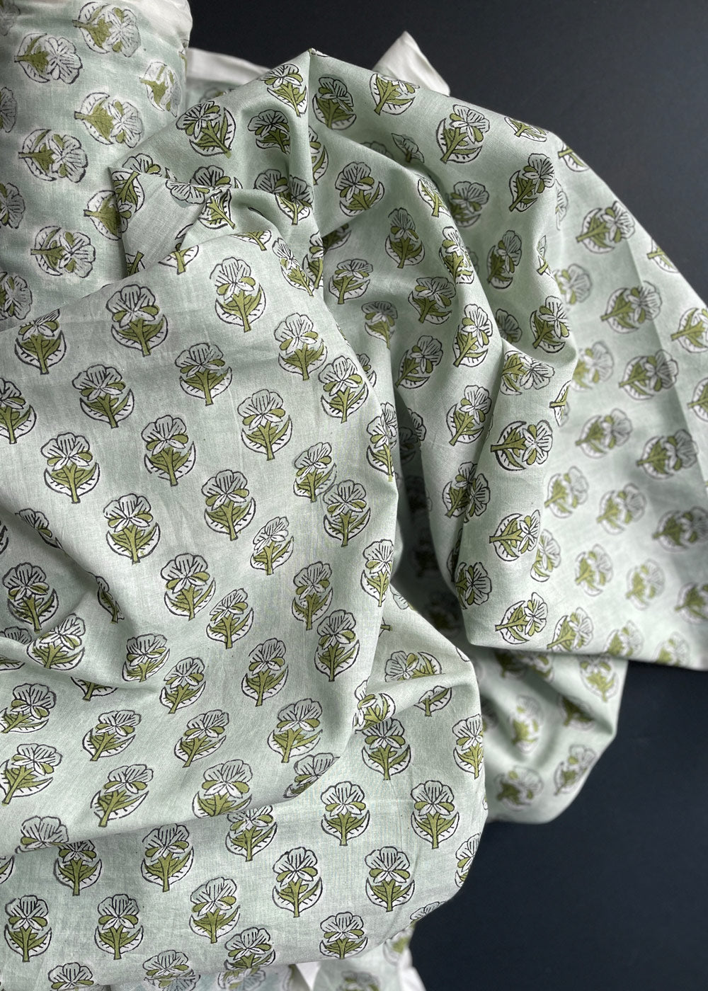 Hand Printed Cotton - Pansy