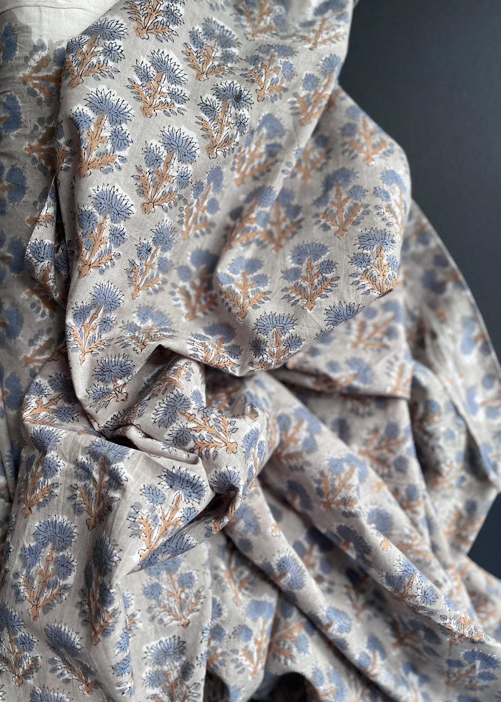 Hand Printed Cotton - Thistle