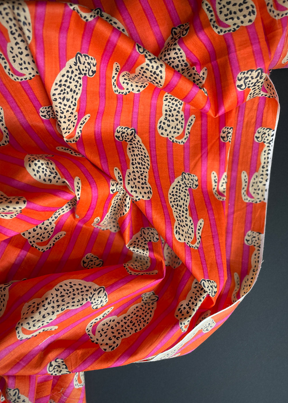 Hand Printed Cotton - Cheetah's Delight