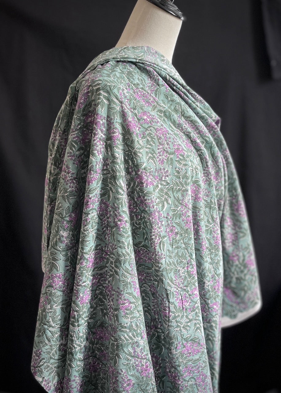 Hand Printed Cotton - Lilac