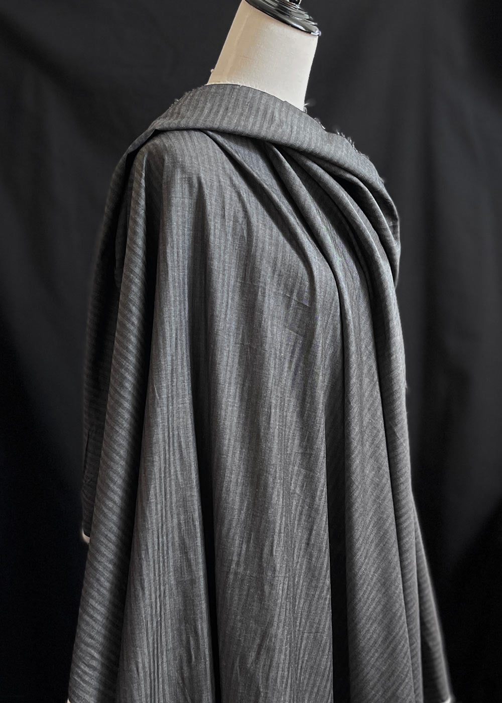 Herringbone Poplin - Charcoal