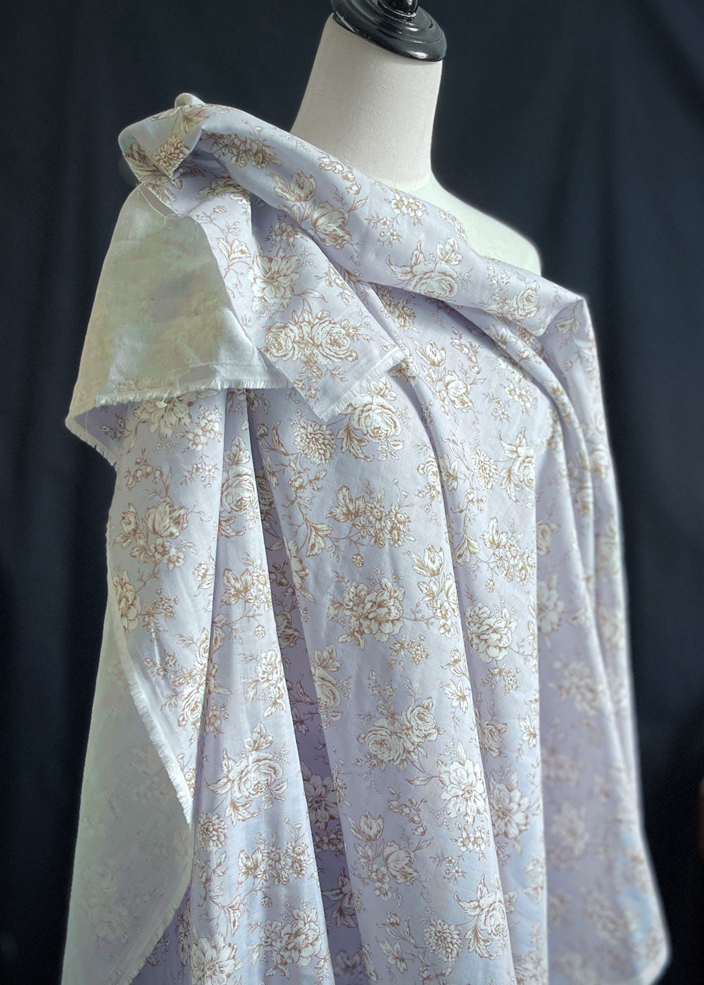 Cotton Double Gauze - Jardin Powder Blue