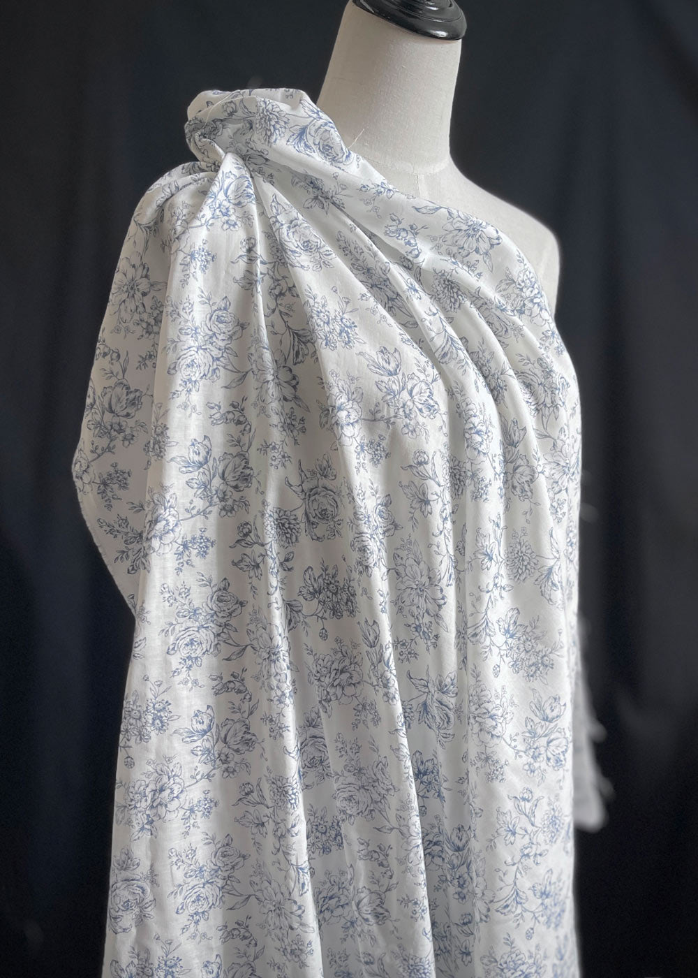 Cotton Double Gauze - Jardin Porcelain