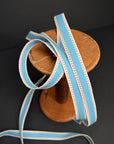 Selvedge Denim Cotton Tape. Cyan 15mm