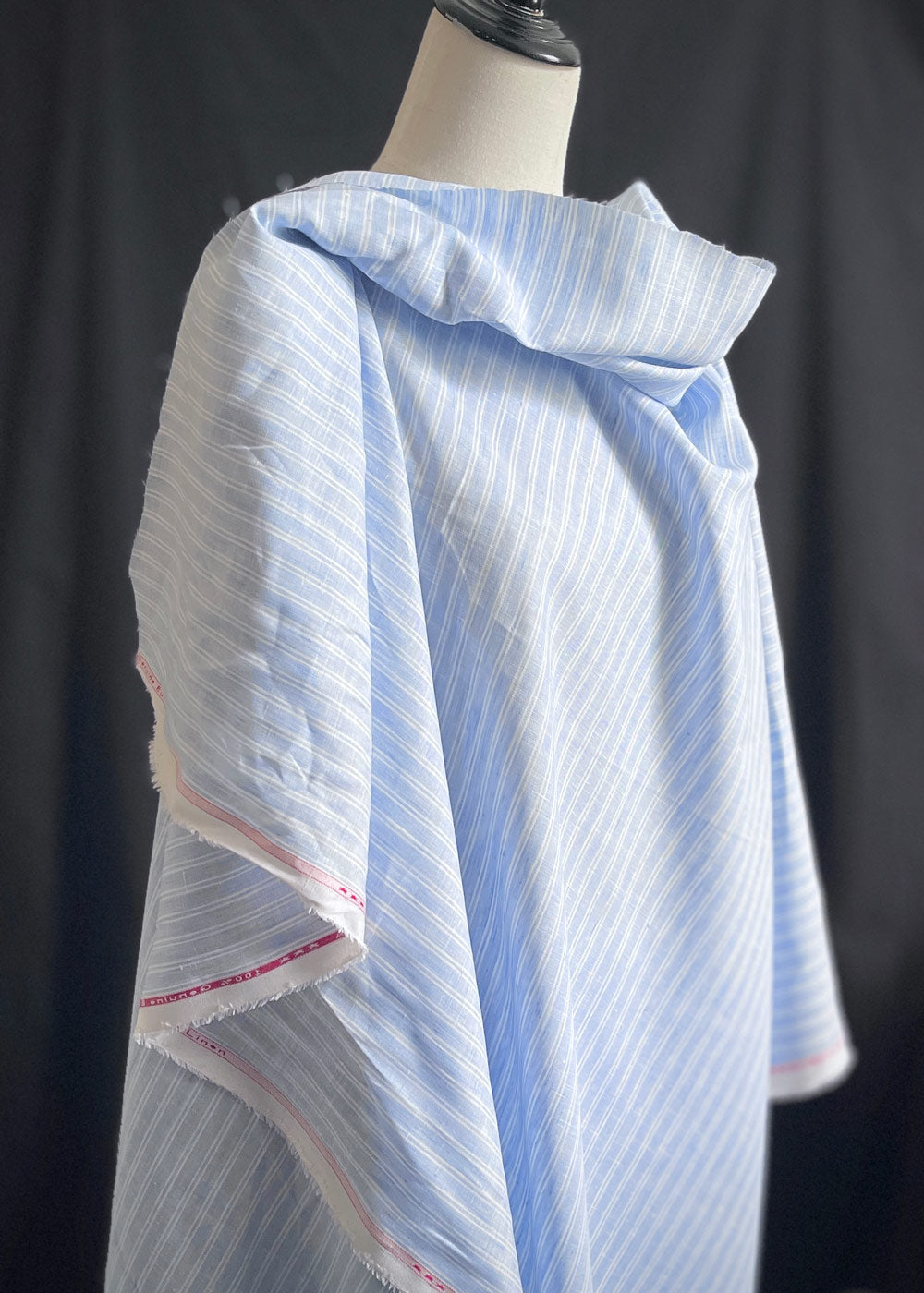 European Linen - Sunday Stripe, Blue