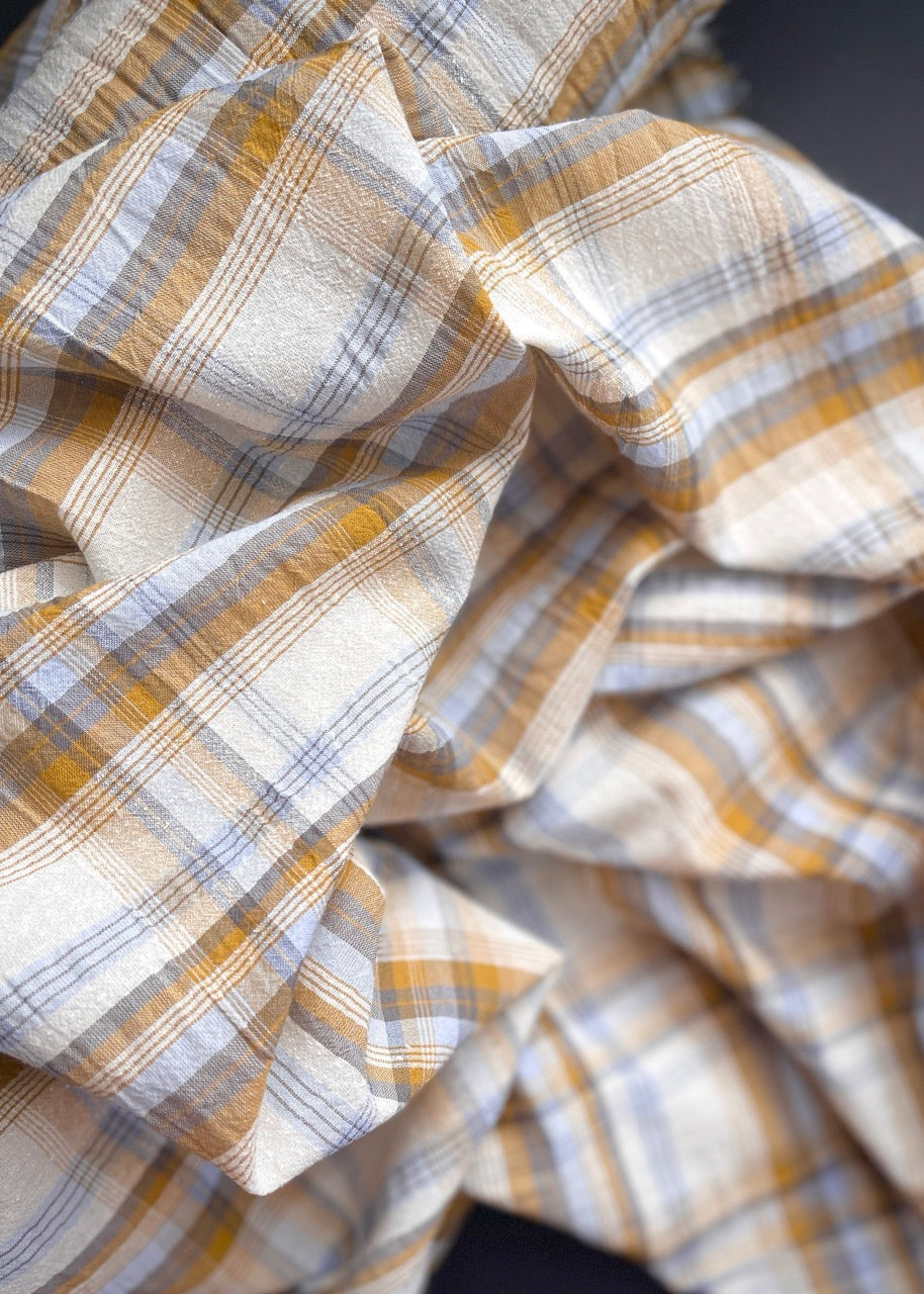 Sunday Check, Silk Cotton Blend