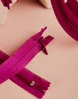 YKK - Atelier Brunette Invisible Zip. Dahlia Pink