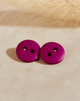 Classic Matt Buttons - Dahlia Pink. 10mm