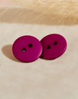 Classic Matt Buttons - Dahlia Pink. 10mm