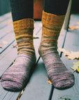 Fluorite Socks, Drea Renee. Print Knitting Pattern