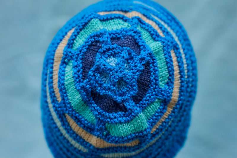 Painting Bricks Hat, by Westknits. Print Knitting Pattern