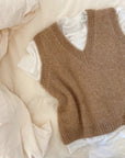 Stockholm Slipover - V-Neck Adult, Petite Knit. Knitting Pattern