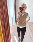 Stockholm Slipover - V-Neck Adult, Petite Knit. Knitting Pattern