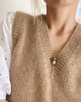 Stockholm Slipover - V-Neck Adult, Petite Knit. Knitting Pattern