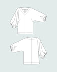 The Assembly Line - V-Neck Cuff Top