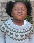 Bean and Olive Jumper, Drea Renee. Knitting Pattern