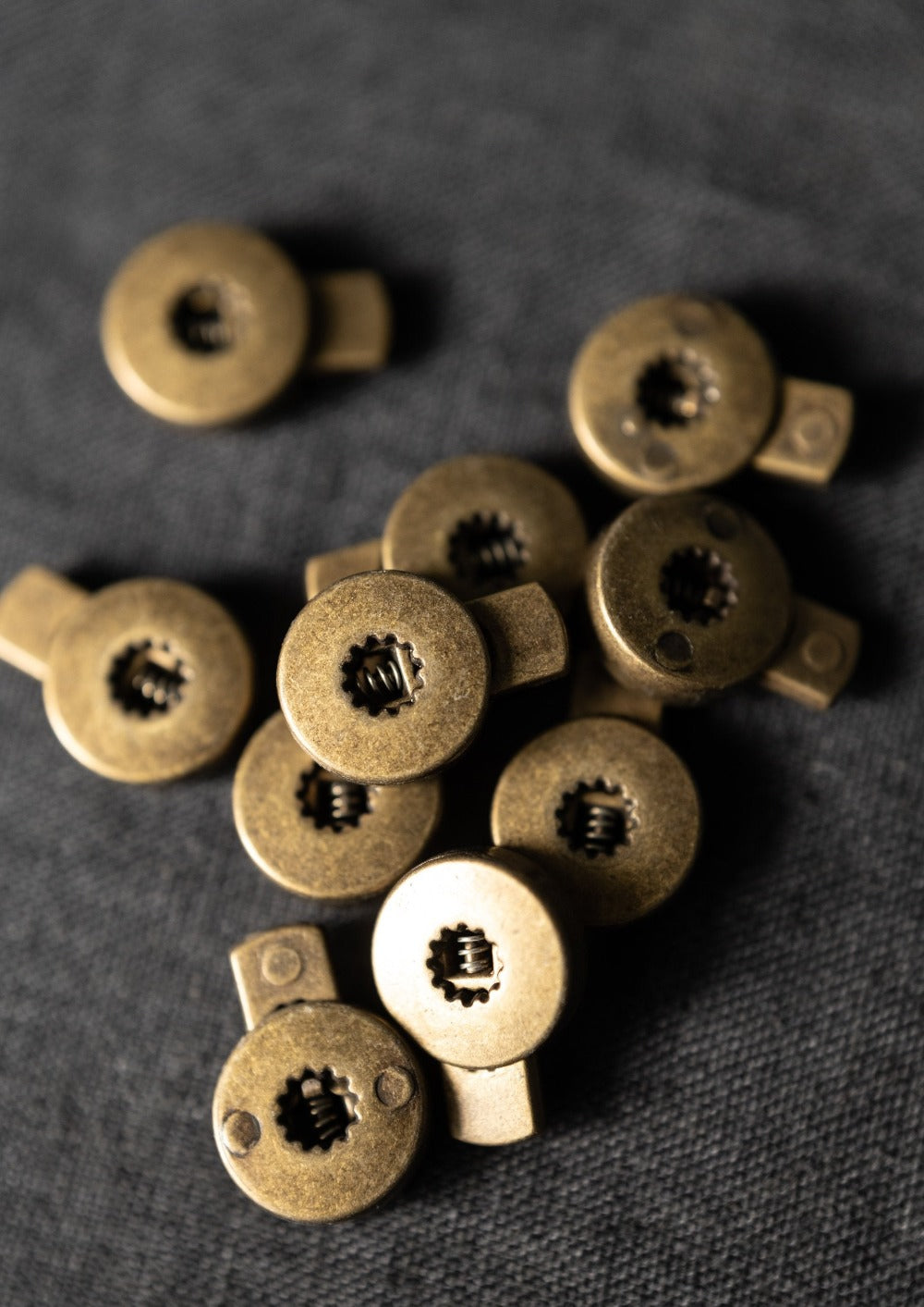Old Brass Metal Cord Lock
