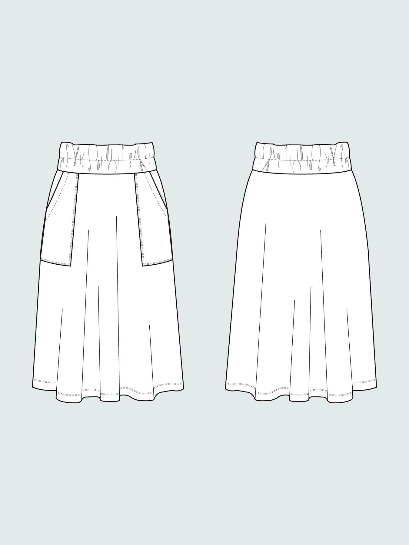The Assembly Line - Elastic Waist Maxi Skirt