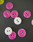 Enamel Shell Buttons 15mm - various colours
