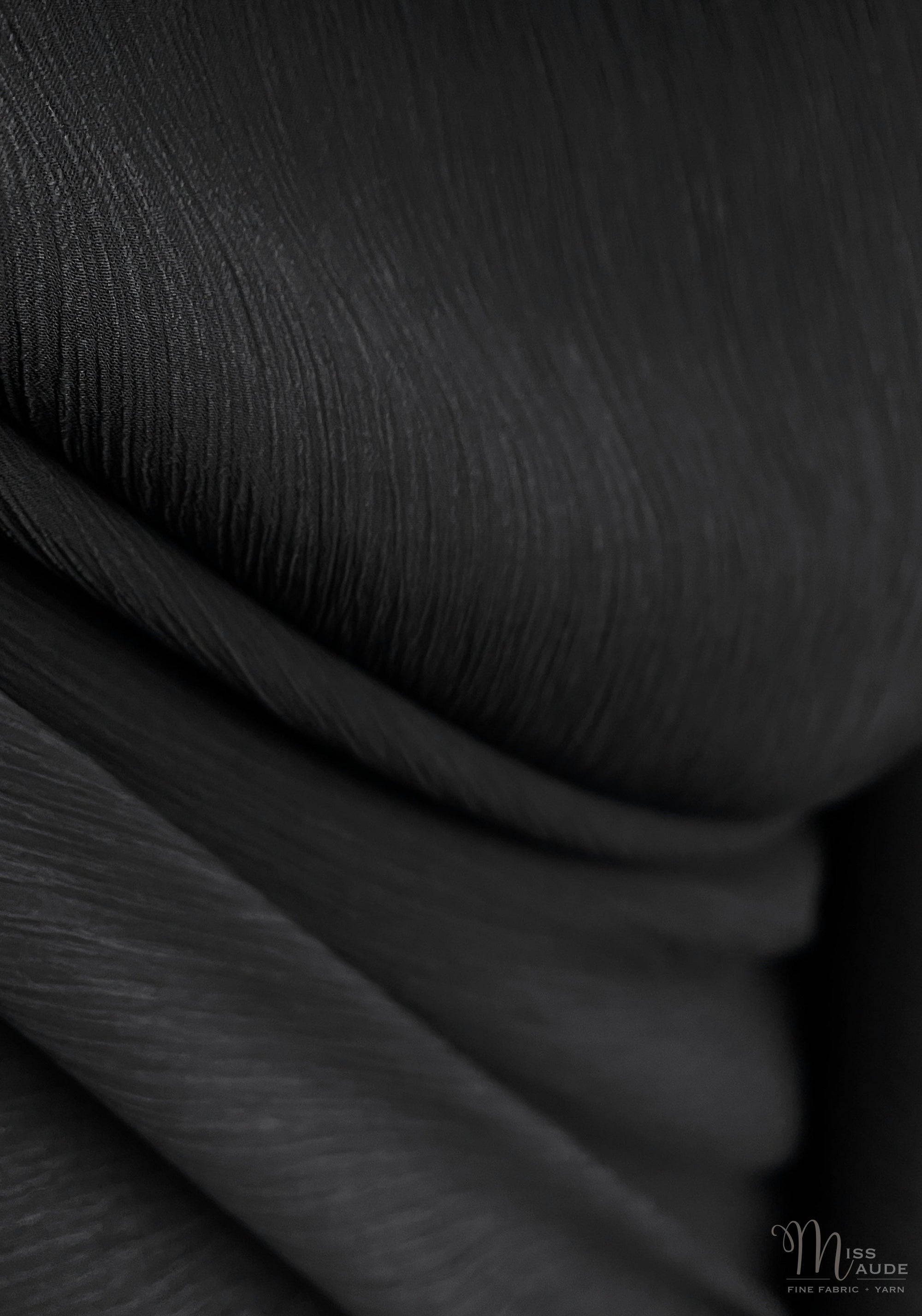 Haze Crinkle Cupro Black