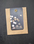 Metal Buttons - Antique Bronze Two Hole 11mm Set of 10