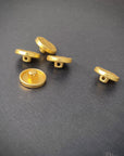 Metal Buttons - Shank Irregular Bright Gold 16mm