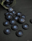 Navy Tonal Buttons Matt 15mm, 20mm