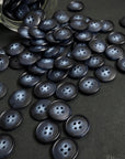 Navy Tonal Buttons Matt 15mm, 20mm