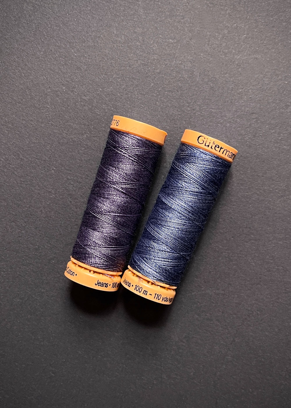 Jeans denim thread for stock, 100 m, 70% polyester, 30% cotton