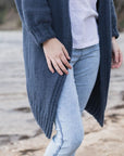 Fran Longline Cardigan, The Woven Knitting Pattern