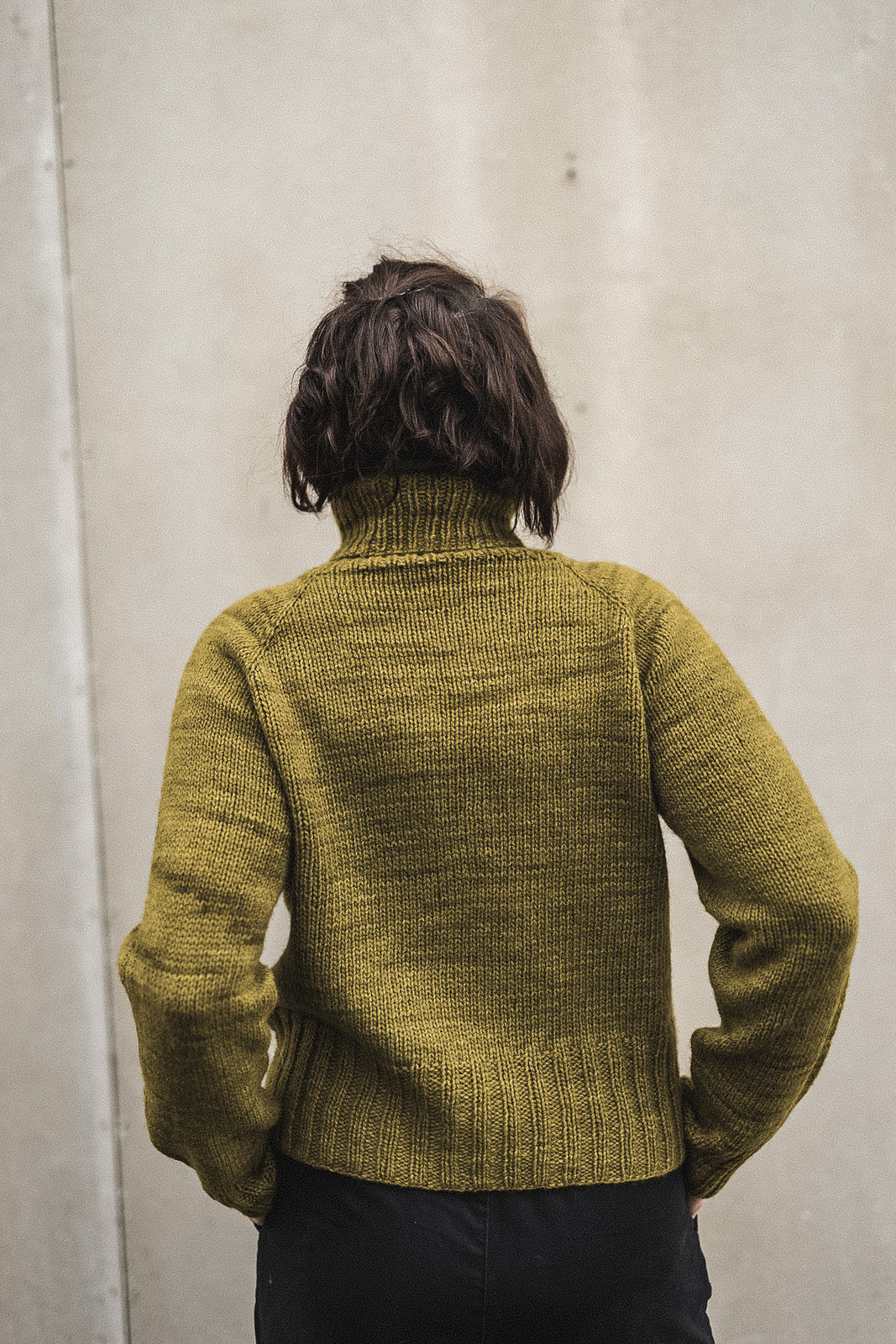 Turtleneck Sweater, Ruke Knit. Print Knitting Pattern