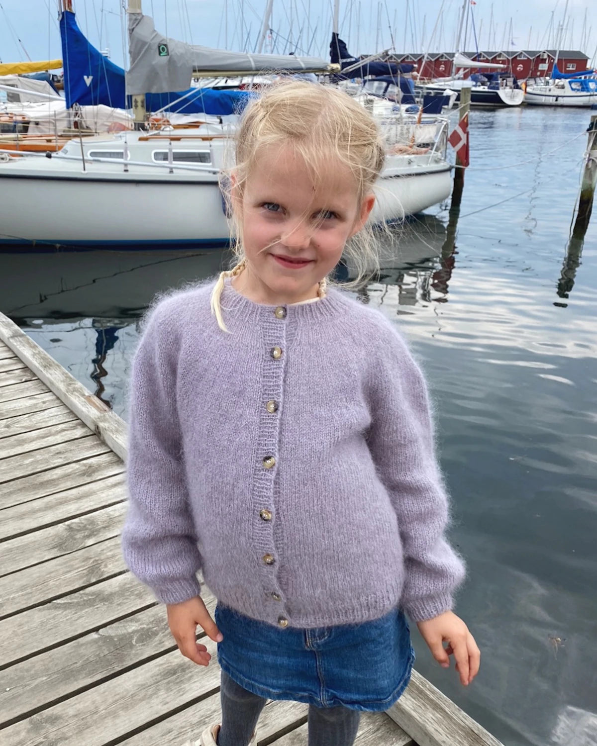 Novice Cardigan - Mohair Junior Petite Knit. Knitting Pattern
