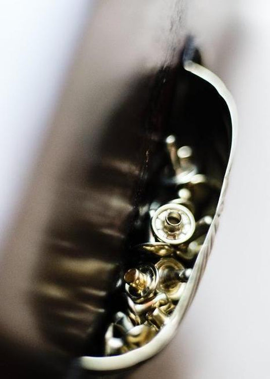 Double Headed Rivets - pack of 20.  Gold.  9mm