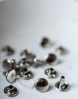 Double Headed Rivets - pack of 20.  Silver.  9mm