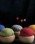 Tulip Cherry Wood Pin Cushion - Grey. Usuzumi-iro