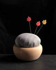 Tulip Cherry Wood Pin Cushion - Grey. Usuzumi-iro