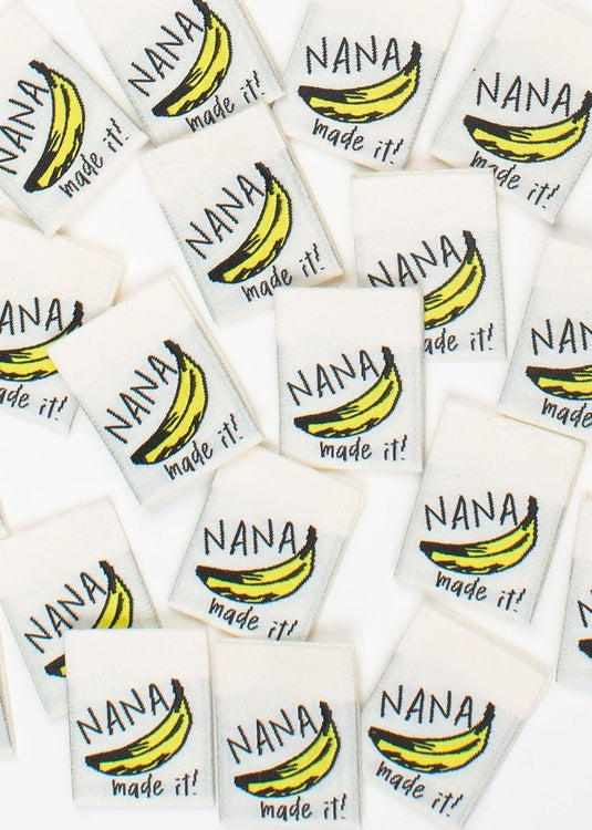 'Nana Made It!' sew in labels.  Kylie and The Machine