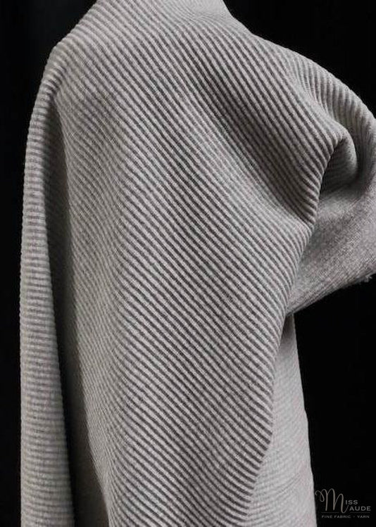 Corded Cotton Rib - Schist Grey