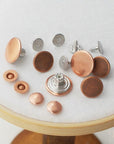 Jeans Buttons - pack of 5. Copper. 17mm