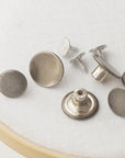 Jeans Buttons - pack of 5. Antique Nickel. 17mm or 14mm