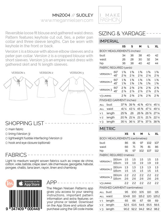 Megan Nielsen Sudley Dress and Blouse