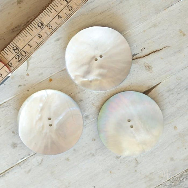 Shell Buttons - Natural, Large, 50mm