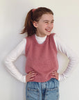 Stockholm Slipover - Junior, Petite Knit. Knitting Pattern