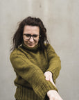 Turtleneck Sweater, Ruke Knit. Print Knitting Pattern