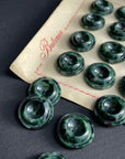 Vintage Buttons. Marbled Dark Green 24mm